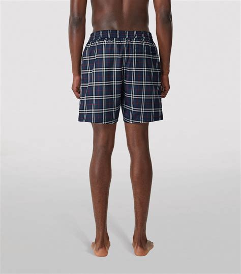 burberry swimming shorts navy|Burberry check swim shorts.